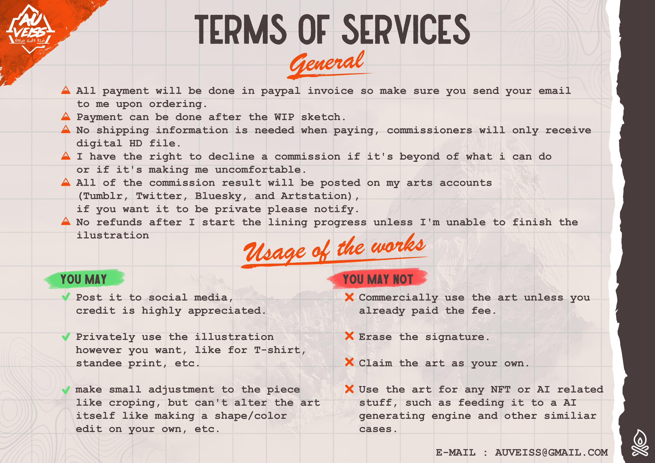 Term of services Term of services